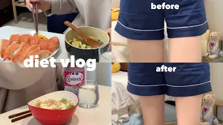 [Diet vlog] My diet routine that lost -4kg and thighs -8cm in one month 🌙 163cm: 50kg-46kg