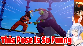 Pekora Funny Reactions To Goku And Piccolo Fusion Pose Cutscene In Dragon Ball Z Kakarot【ENG SUB】