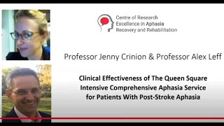 The Queen Square ICAP results for Post-Stroke Aphasia - Prof Jenny Crinion & Prof Alex Leff