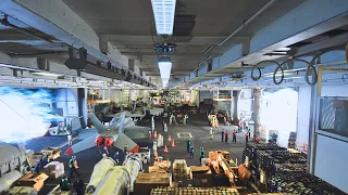 Crazy life inside a giant US Billion $ aircraft carrier