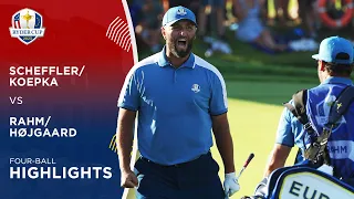 Scheffler/Koepka vs. Rahm/Højgaard Highlights | 2023 Ryder Cup