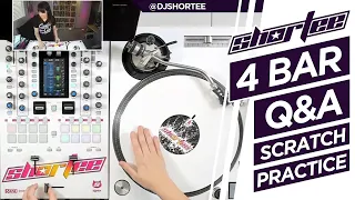 DJ SCRATCH PRACTICE Q&A ★ 4-Bar Freestyle Scratch Warm-Up (Practice Your Scratching w/ DJ Shortee!)