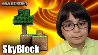 MİNECRAFT'TA SKYBLOCK SERİSİ - KENDİ DÜNYAMIZI YAPIYORUZ !!! 1.Sezon 1.Bölüm