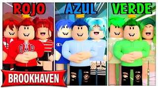 MUNDO ROJO vs MUNDO AZUL vs MUNDO VERDE en BROOKHAVEN - Roblox YoSoyLoki