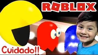 PACMAN ME COME | ESCAPA DE PACMAN EN ROBLOX | Juegos para niños