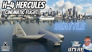 MSFS2020 Xbox | H-4 Hercules Cinematic Flight at SEATTLE! #msfs2020 #xbox