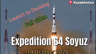 Expedition 64 Soyuz launch to Docking || 14 October 2020 || NASA