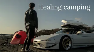 Solo HONDA sports car camping with Shiba dog. NSX camp in japan | Nature ASMR.  relaxing cozy camp.