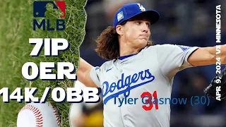 Tyler Glasnow, April 9, 2024 | MLB highlights