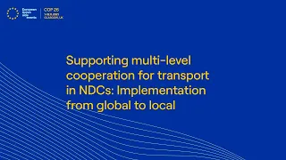 EN - Supporting multi-level cooperation for transport in NDCs: Implementation from global to local