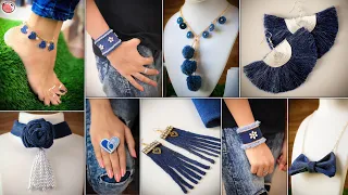 Fancy!!.. Jewelry Making From Old Jeans || Old Clothes Reuse Idea