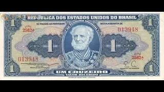 Деньги Мира. Бразилия. Часть первая - банкноты 1, 2, 5 Крузейро. 1942-1967 год