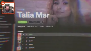 KSI listening to Talia Mars music