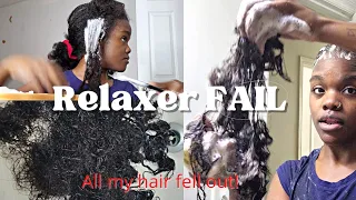 relaxing my hair after 10 years natural FAIL|relaxer fail