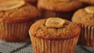 Whole Wheat Banana Muffins Recipe Demonstration - Joyofbaking.com