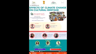 Effects of Climate Change on Cultural Heritage.| DISASTER IN INDIA | MHA | COVID-19 | 2022 | DM ACT