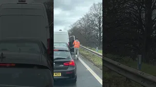 Road Rage on M6 uk #london #trafficjam