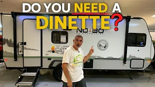 MORE SPACE in Small Travel Trailers with NO DINETTE !