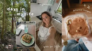 Days in my life | vegan grocery haul + 2024 intentions 🌿