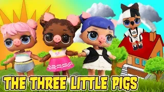 LOL Surprise Dolls Perform The Three Little Pigs Story! Starring Curious QT, Snuggle Babe, & Dawn!