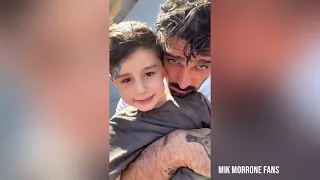 Michele Morrone with his son Brando