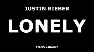 Justin Bieber - Lonely - Piano Karaoke [4K]