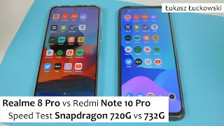 Realme 8 Pro vs Redmi Note 10 Pro ❗❗❗ | Speed Test | Snapdragon 720G vs Snapdragon 732G