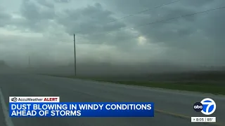 Dust storms hit far west suburbs ahead of storms