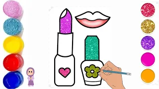 How to draw Glitter makeup drawing | cute and easy drawing fo kids