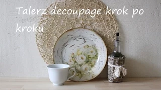 Talerz Decoupage krok po kroku DIY