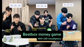 Beatbox money game with LED mouthpiece