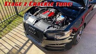 Audi A6 with Headers Flashes Stage 2 Crackle File!!