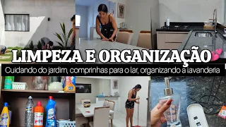 LIMPEZA E ORGANIZAÇÃO DO LAR ❤️ ORGANIZANDO A LAVANDERIA,CUIDANDO DO JARDIM, COMPRINHAS DE UTILIDADE