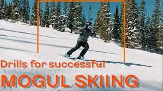 How to ski in a moguls course (one leg absorption) Mogul skiing Mark Kahre Lesson11