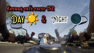 keeway cafe racer 152 Day and night ride POV |chill ride #caferacer #keewaycr152