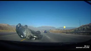 Major crash caught on dash cam in Eagle Mountain, Utah