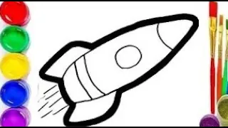 Рисуем космическую ракету / Drawing a space rocket