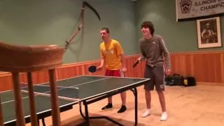 Ping pong player-angry