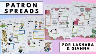 PLAN WITH ME | PATRON SPREADS FOR LASHARA & GIANNA | THE HAPPY PLANNER