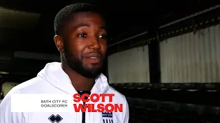 REACTION | Bath City goalscorer Scott Wilson following Hampton & Richmond away 16/8/22