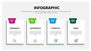 4 steps Rectangular Infographic Design In Powerpoint