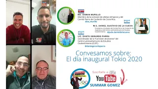 Inauguración TOKIO 2020: Dante Parra, Osman Murillo, Danie de la Cueva/ Gerencia del Deporte Latino.