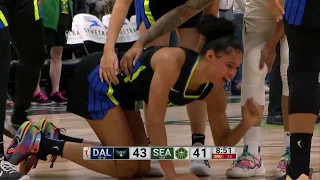 SCARY Moment: Satou Sabally Ankle COMPLETELY Turned, Awkward Landing | Dallas Wings vs Seattle Storm