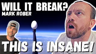 CRAZIEST VIDEO EVER! Mark Rober Egg Drop From Space (FIRST REACTION!)