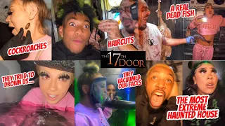 WE WENT TO THE SCARIEST HAUNTED HOUSE EVER! 😱💀 THE 17TH DOOR *THEY TRIED TO DROWN US* 😭😭