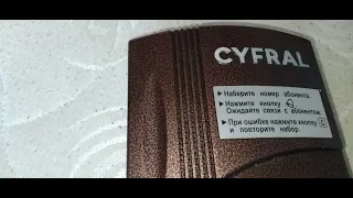 🔥🐺МОЙ СОБСТВЕННЫЙ ДОМОФОН CYFRAL CCD2094.1И.