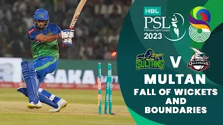 Let's Recap Multan Sultans Fall of Wickets And Boundaries | Match 34 Final | HBL PSL 8 | MI2T