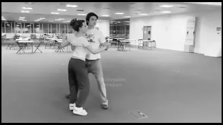 Millie Bobby Brown and Louis Partidge,dancing practice for enola holmes 2