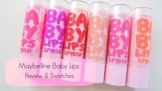 NEW Maybelline Baby Lips Crystal Collection Review & Swatches!