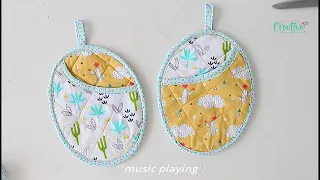 OVAL POCKET POT HOLDERS SEWING PATTERN